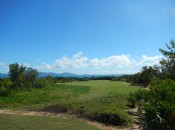 CuisinArt's lush first hole looks across Caribbean to rugged outline of nearby St. Maarten