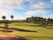 The uphill shot to the par-five fifth green is open for long hitters' business.