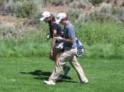 Kevin Streelman, with his wife as caddie, playing with me in the pro-am of the 2010 Reno Tahoe Open.