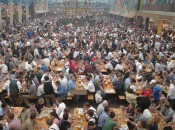It's hard to imagine the scale of Munich's Oktoberfest if you haven't been. There are more than a dozen "tents" likt this.