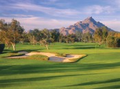 Like most of the 36 holes at the Arizona Biltmore, the 14th of the classic 1928 Adobe Course is immaculately maintained and framed by the Phoenix Mountain Preserve.