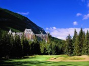 The hotel and golf course at Banff Springs