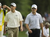 The 2009 PGA Teacher of the Year, Mike Bender (left) with prize pupil Zach Johnson