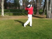 Kerry Dolan enjoys spring-like conditions in December at New Hampshire's Overlook GC (Photo: Emily Kay)