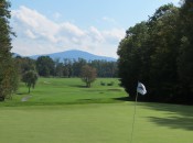 The uphill, dogleg left 7th hole exemplifies The Sagamore's rugged topography. Photos: Tom Harack