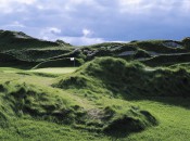 The 11th green at The Irish Course, Whistling Straits, The American Club, in Kohler, Wisconsin.