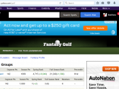 Rosey Palms is our group name. Bahaha. This is the Fantasy Golf home page. No wonder the only valuable asset Yahoo! has is a Chinese search engine.