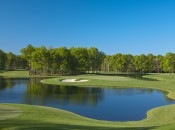 The pondside par 3 10th stretches 202 yards