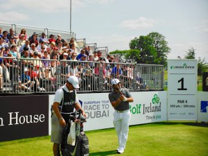 Molinari drew cheers from the Irish fans in the stands